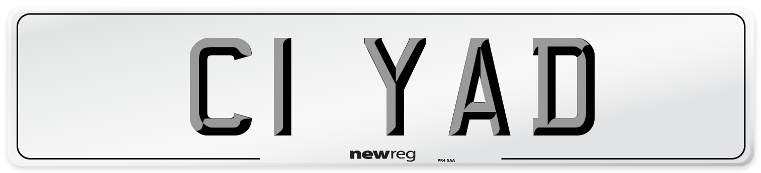C1 YAD Front Number Plate
