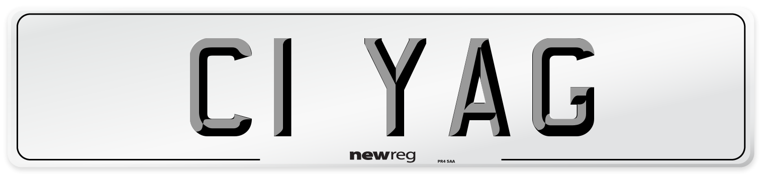 C1 YAG Front Number Plate