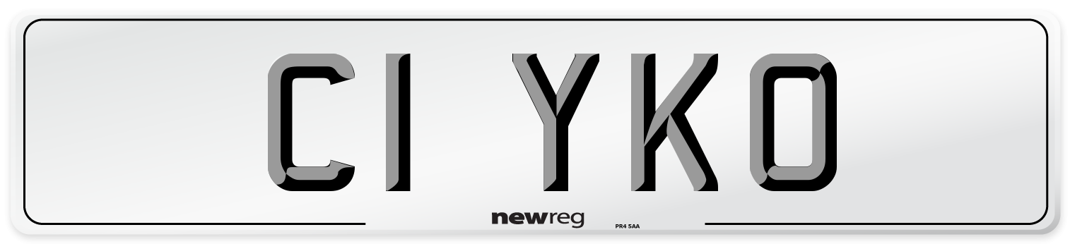 C1 YKO Front Number Plate