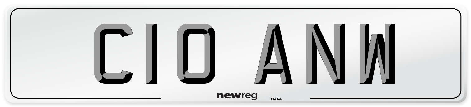 C10 ANW Front Number Plate