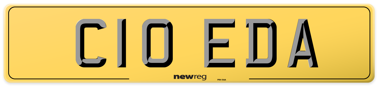 C10 EDA Rear Number Plate