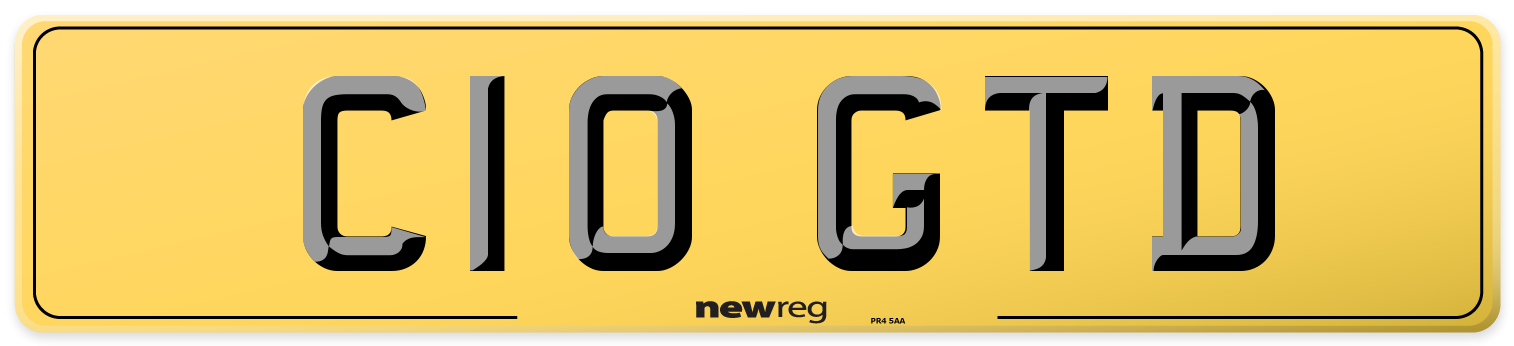 C10 GTD Rear Number Plate