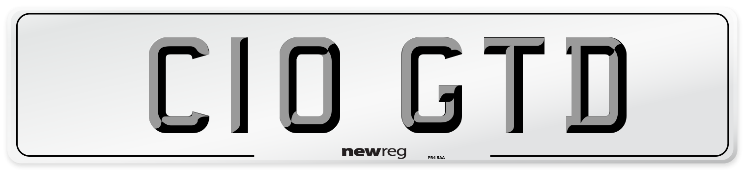 C10 GTD Front Number Plate