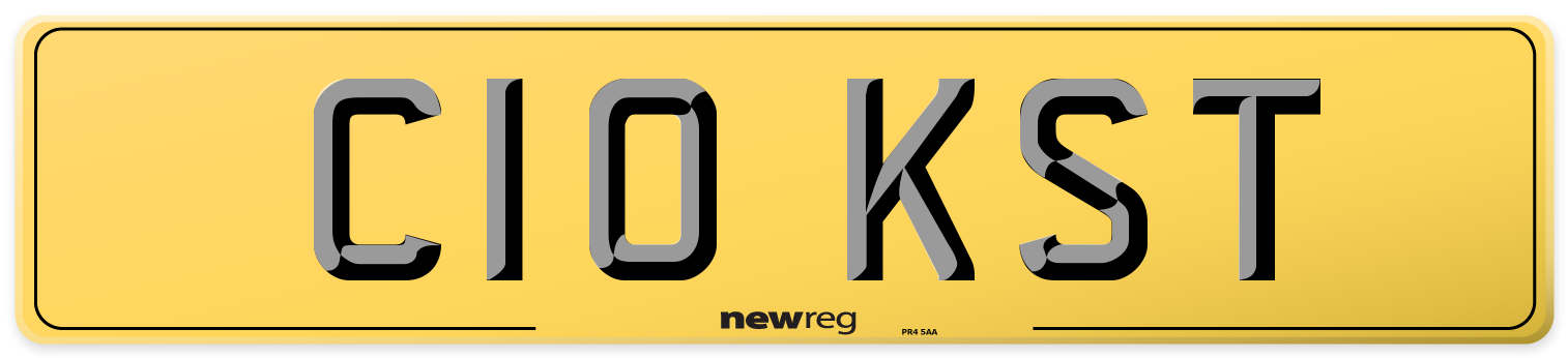 C10 KST Rear Number Plate