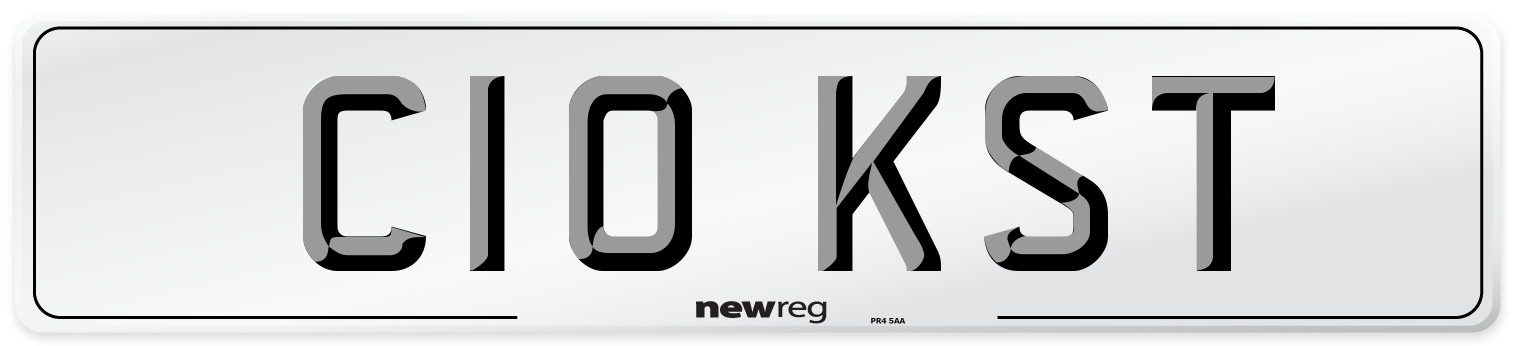 C10 KST Front Number Plate