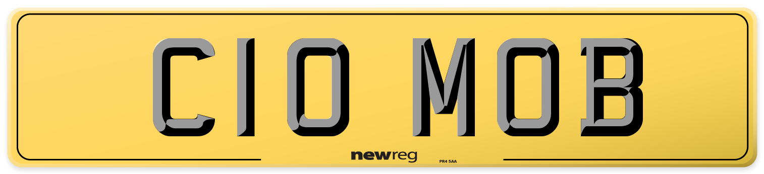 C10 MOB Rear Number Plate