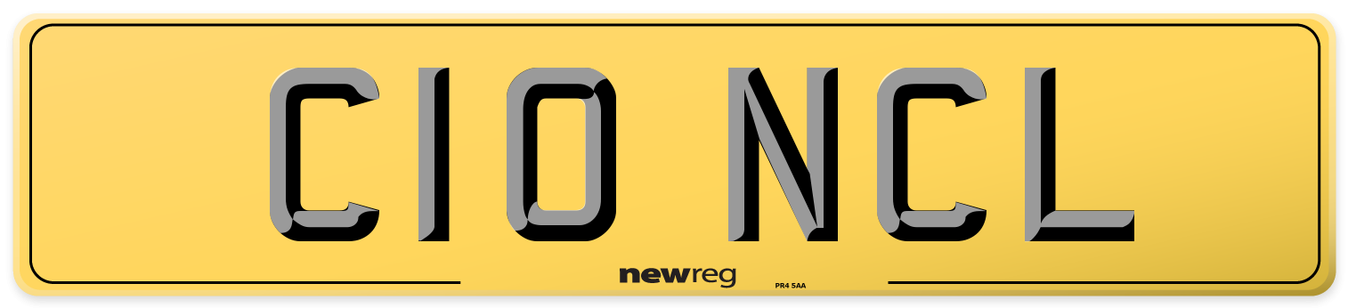 C10 NCL Rear Number Plate