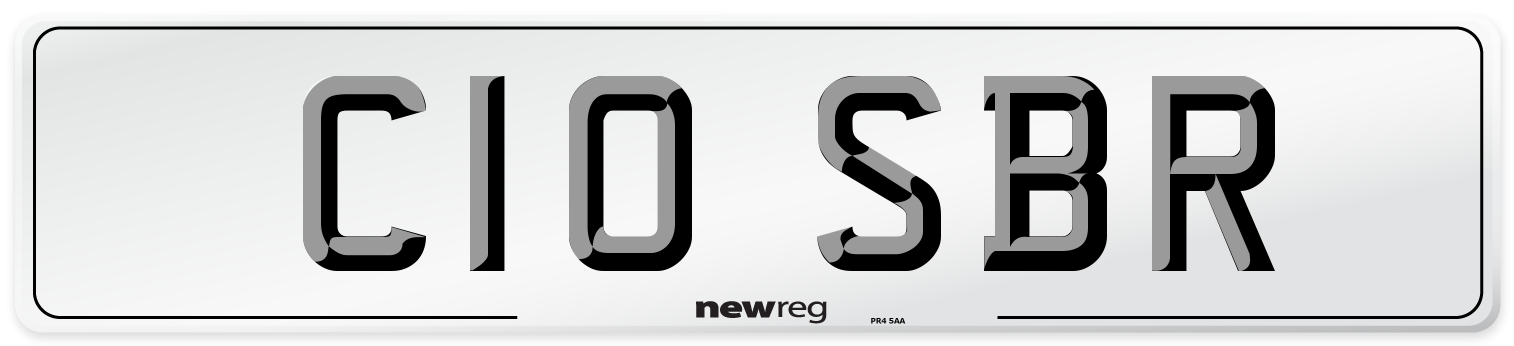 C10 SBR Front Number Plate