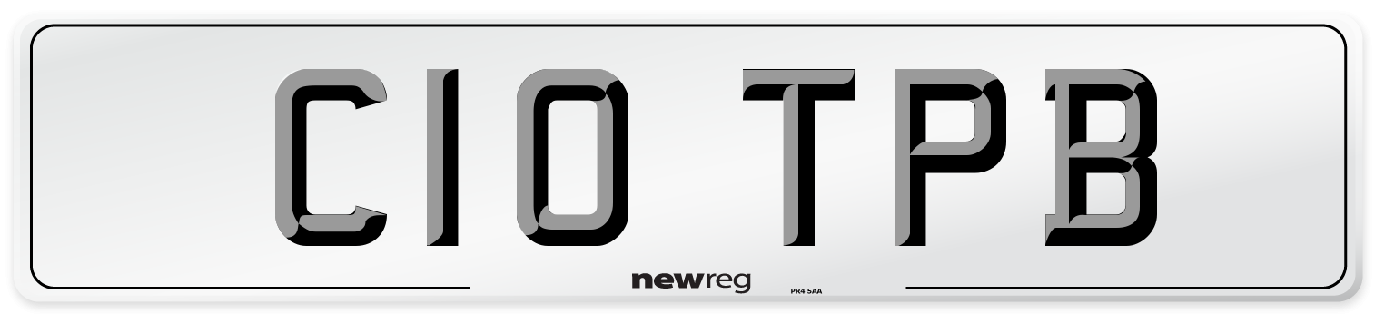 C10 TPB Front Number Plate