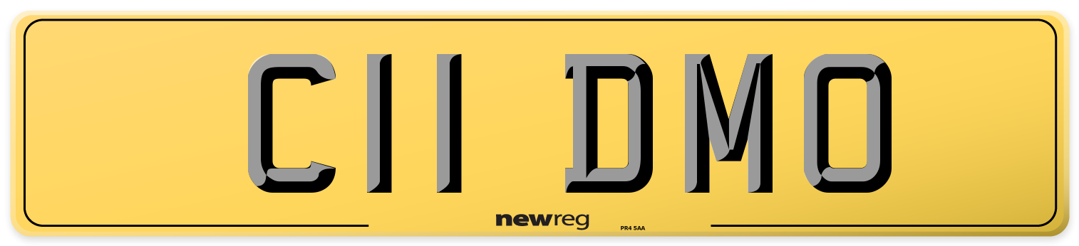 C11 DMO Rear Number Plate