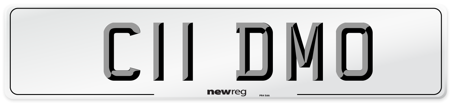 C11 DMO Front Number Plate