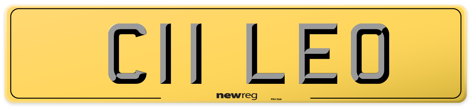 C11 LEO Rear Number Plate