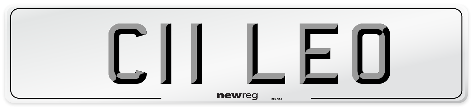 C11 LEO Front Number Plate