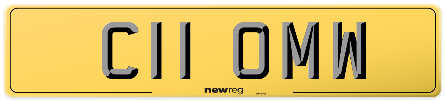 C11 OMW Rear Number Plate
