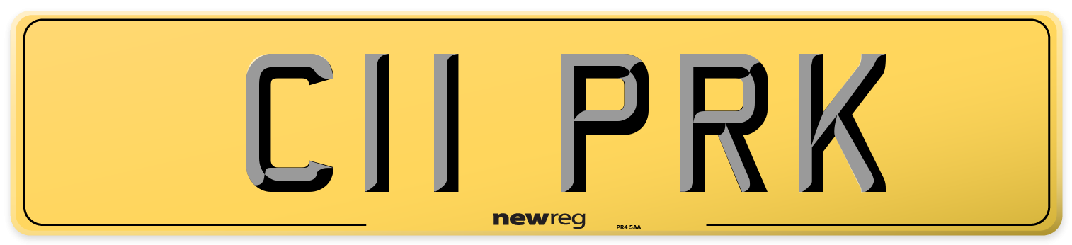 C11 PRK Rear Number Plate
