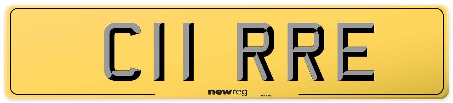 C11 RRE Rear Number Plate