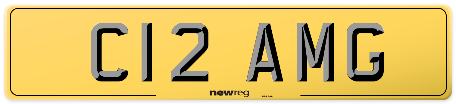 C12 AMG Rear Number Plate