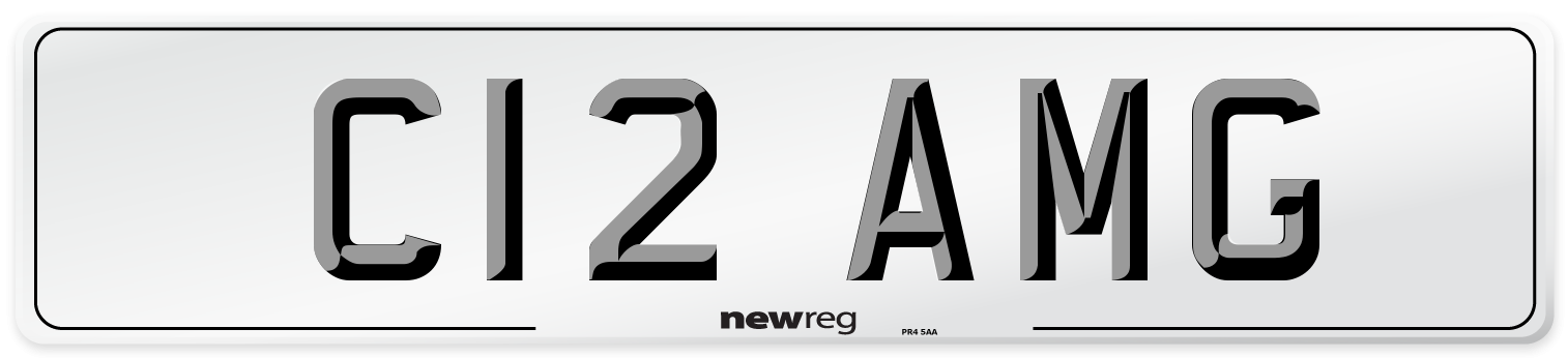 C12 AMG Front Number Plate