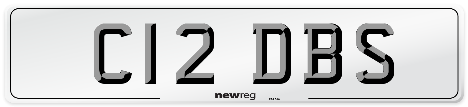 C12 DBS Front Number Plate