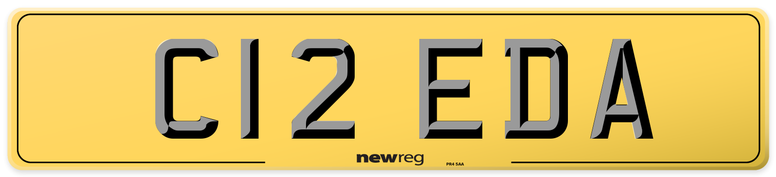 C12 EDA Rear Number Plate