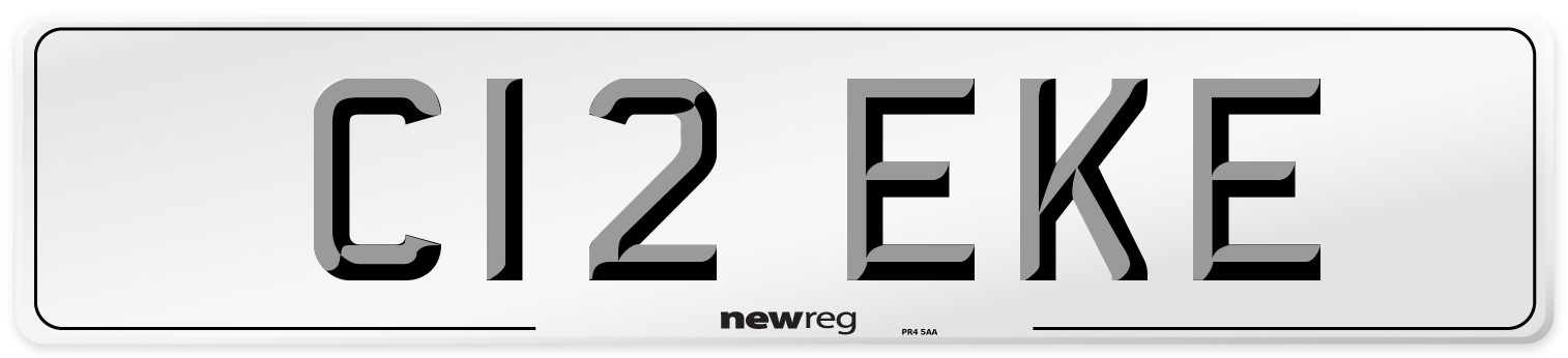 C12 EKE Front Number Plate