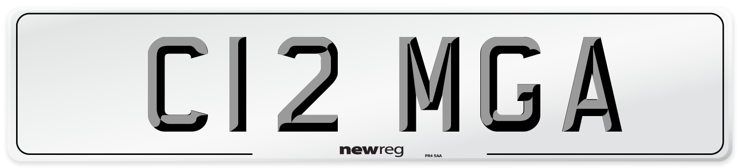 C12 MGA Front Number Plate