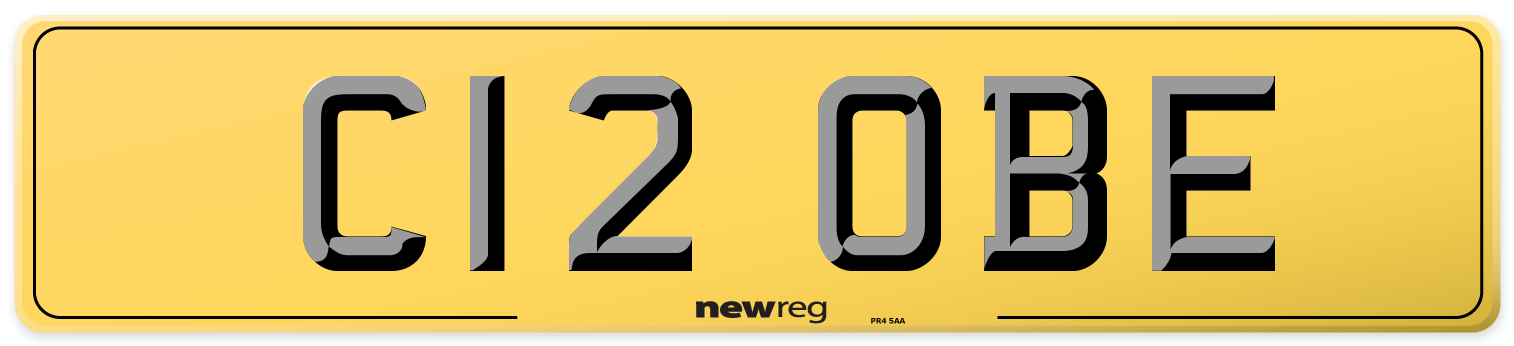 C12 OBE Rear Number Plate