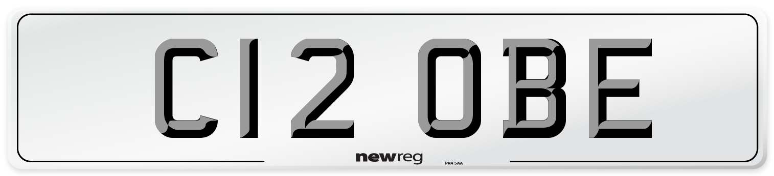 C12 OBE Front Number Plate