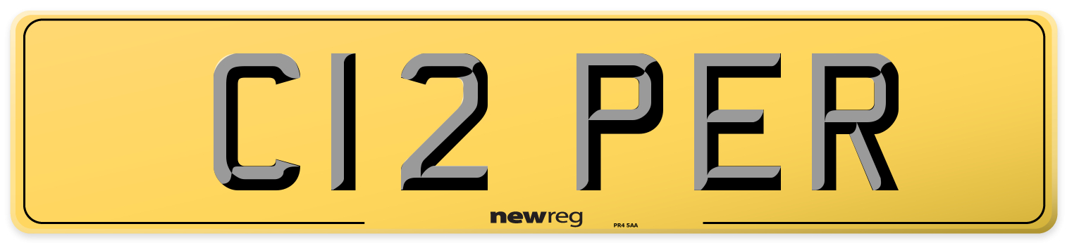 C12 PER Rear Number Plate
