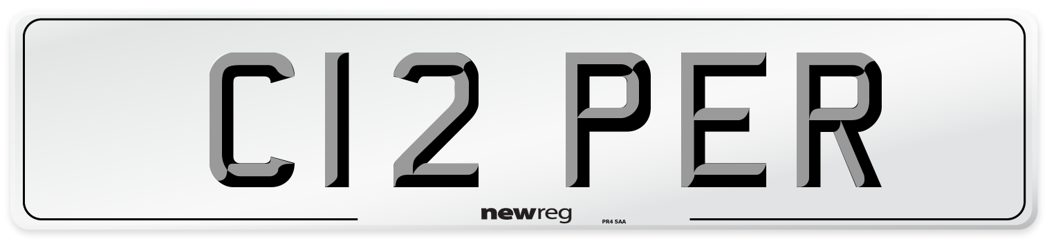 C12 PER Front Number Plate
