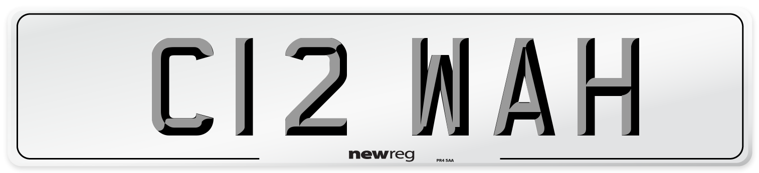 C12 WAH Front Number Plate
