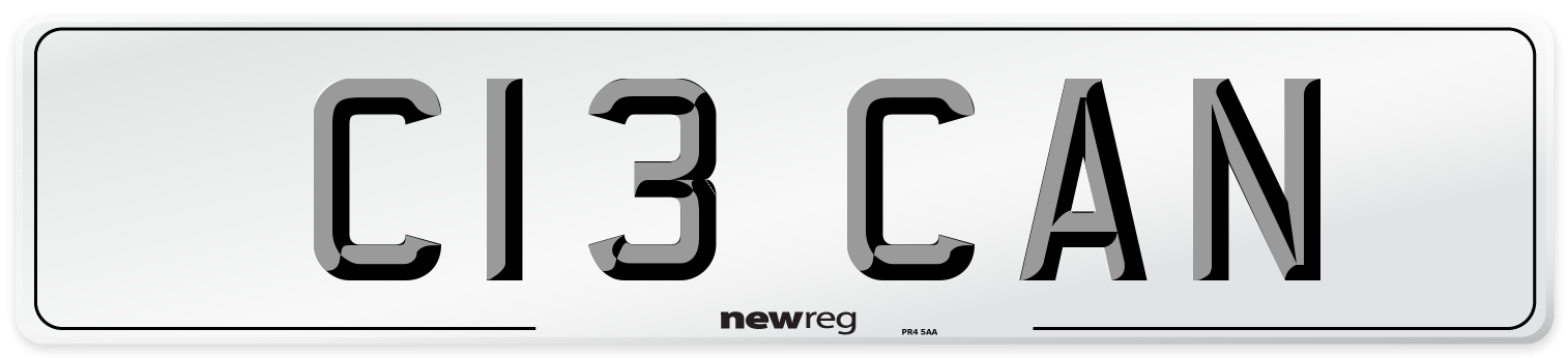 C13 CAN Front Number Plate