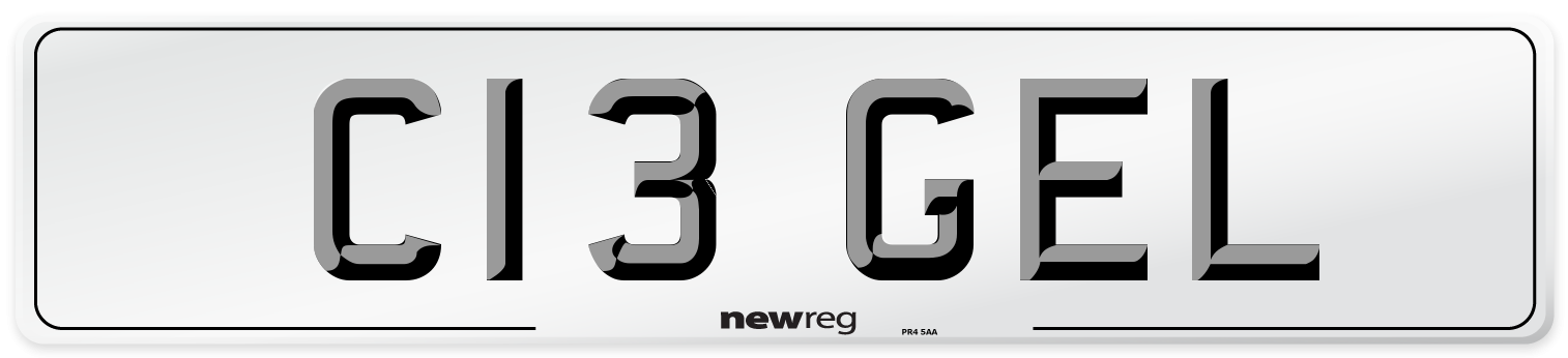 C13 GEL Front Number Plate