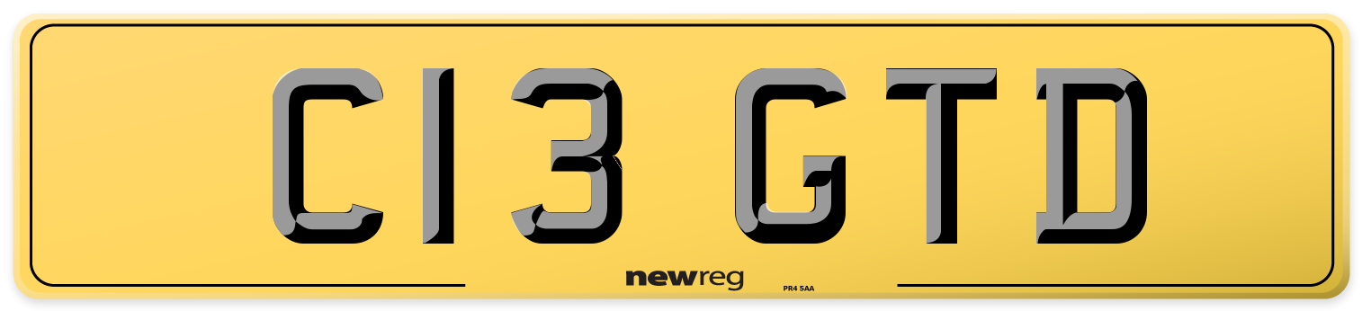 C13 GTD Rear Number Plate