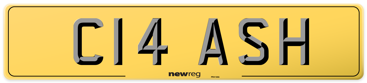 C14 ASH Rear Number Plate