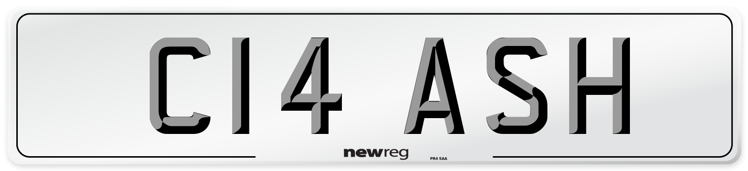 C14 ASH Front Number Plate