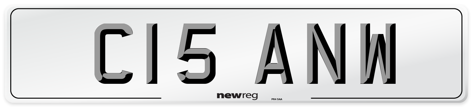 C15 ANW Front Number Plate