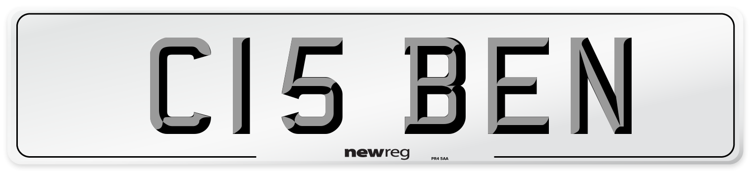 C15 BEN Front Number Plate