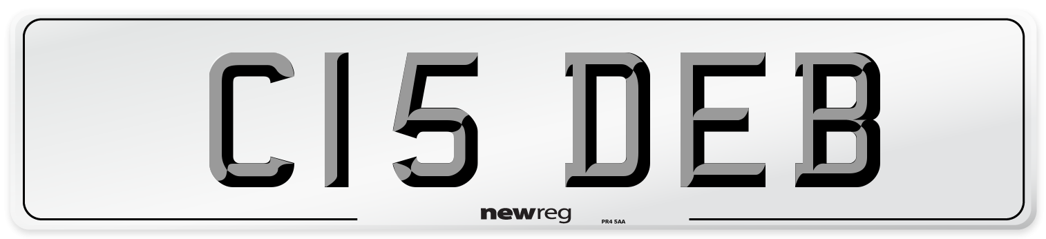 C15 DEB Front Number Plate