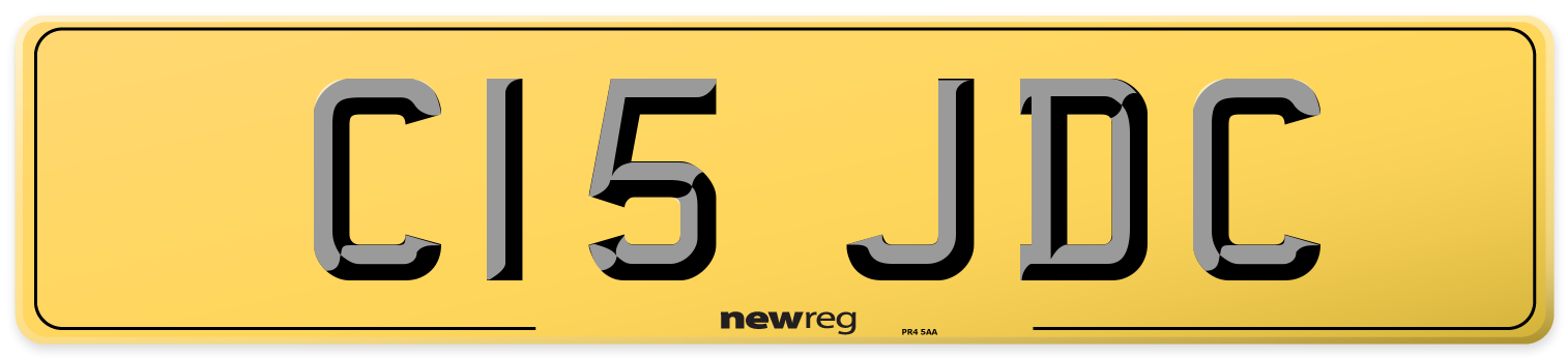 C15 JDC Rear Number Plate