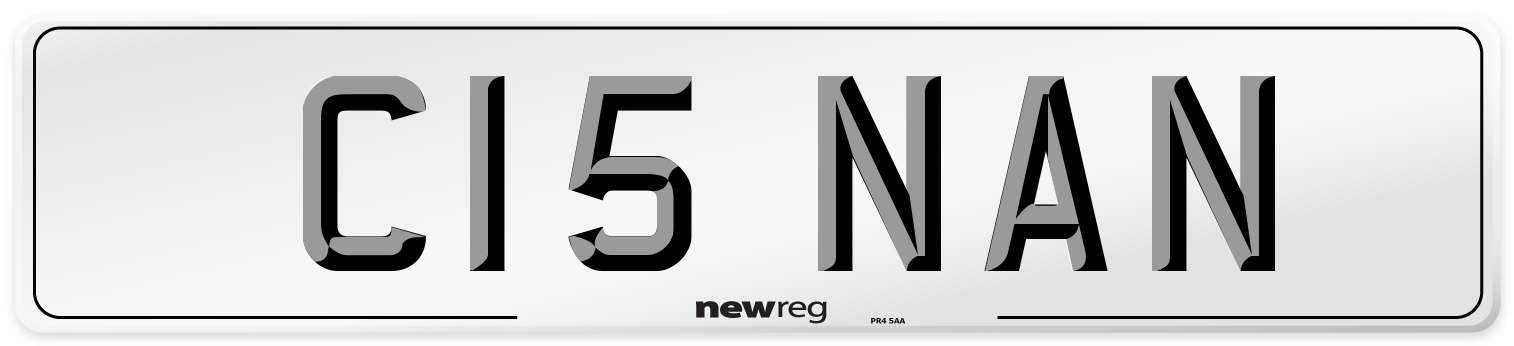 C15 NAN Front Number Plate
