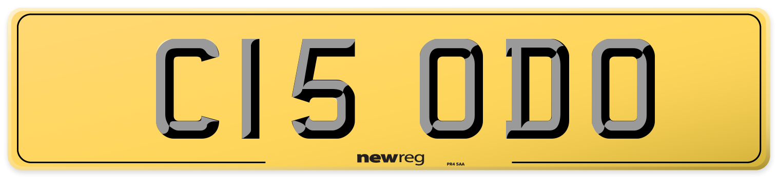 C15 ODO Rear Number Plate