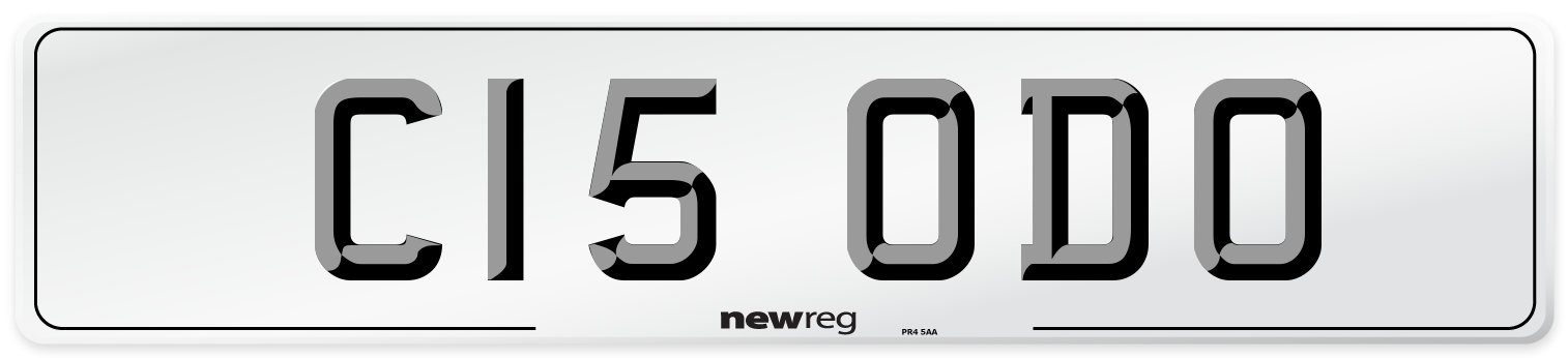 C15 ODO Front Number Plate