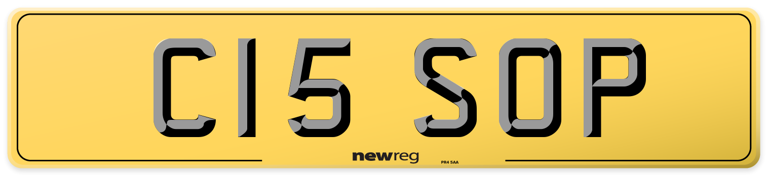 C15 SOP Rear Number Plate
