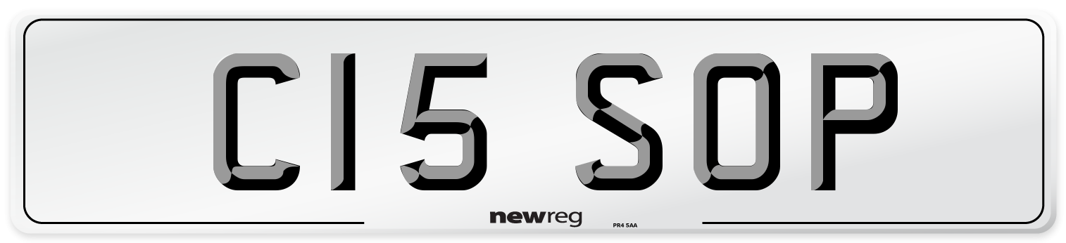 C15 SOP Front Number Plate