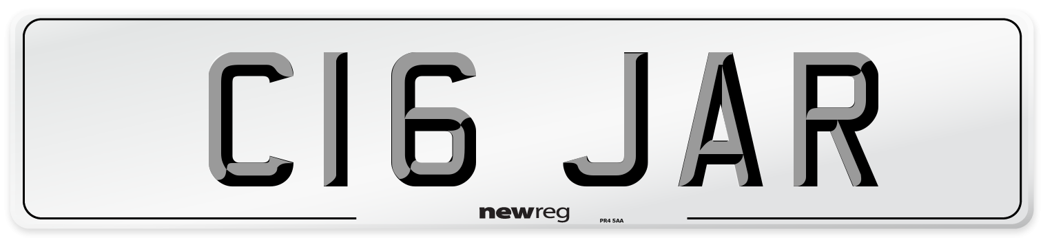 C16 JAR Front Number Plate