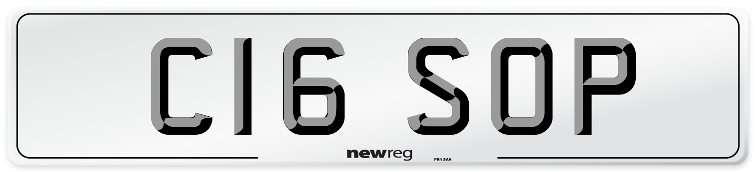 C16 SOP Front Number Plate