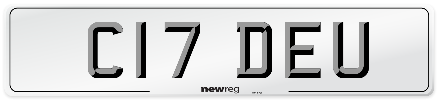 C17 DEU Front Number Plate