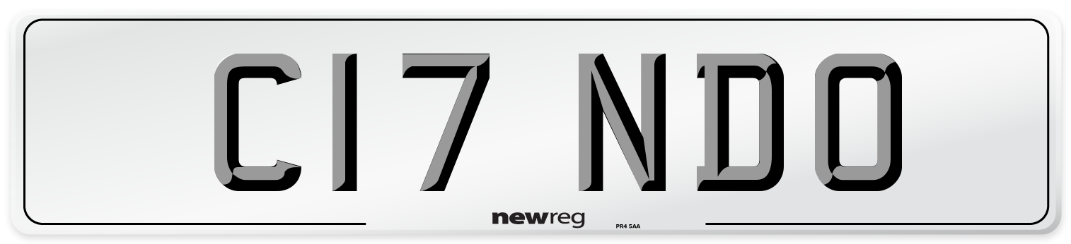 C17 NDO Front Number Plate
