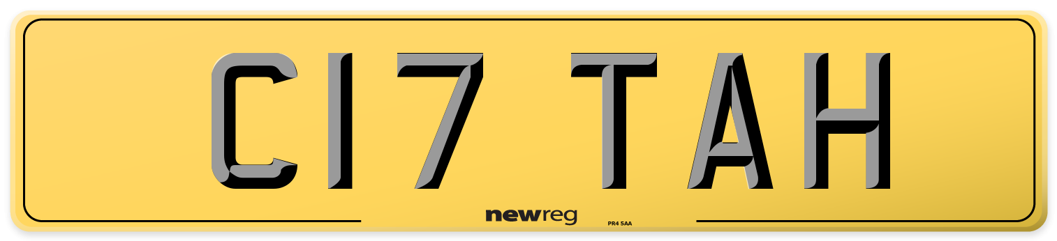C17 TAH Rear Number Plate